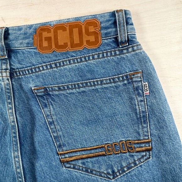 GCDS Jeans Wide Cut Made in Italy Size Large 34 Waist 100% Cotton - Picture 9 of 9